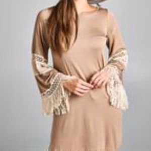 Boho Hippie Fringe Tunic Dress